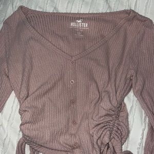 Baby Pink Hollister Must Have Baby Tee With Scrunch Adjustable Sides : Size XS